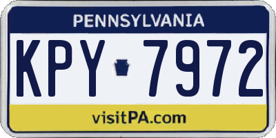 PA license plate KPY7972