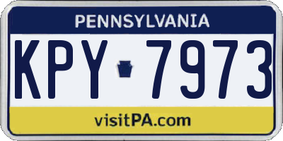 PA license plate KPY7973