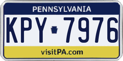 PA license plate KPY7976