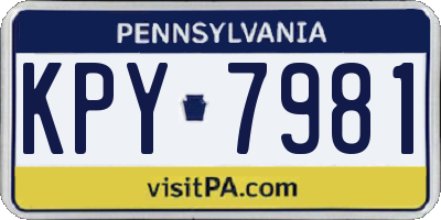 PA license plate KPY7981