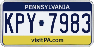 PA license plate KPY7983