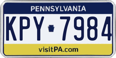 PA license plate KPY7984