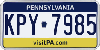 PA license plate KPY7985