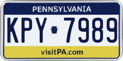 PA license plate KPY7989