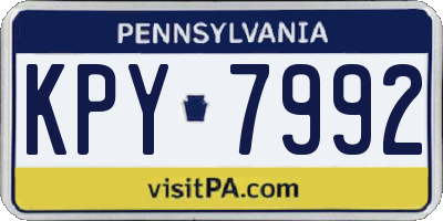 PA license plate KPY7992