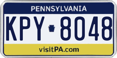 PA license plate KPY8048