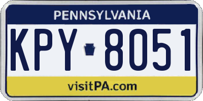 PA license plate KPY8051