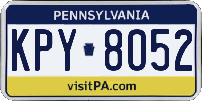 PA license plate KPY8052