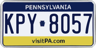 PA license plate KPY8057