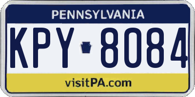 PA license plate KPY8084