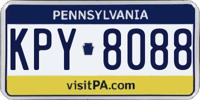 PA license plate KPY8088