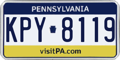 PA license plate KPY8119