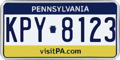 PA license plate KPY8123
