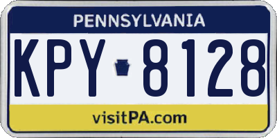PA license plate KPY8128