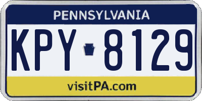 PA license plate KPY8129