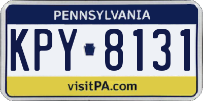 PA license plate KPY8131