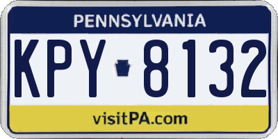 PA license plate KPY8132