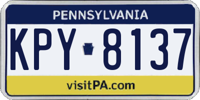 PA license plate KPY8137