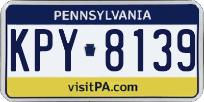 PA license plate KPY8139