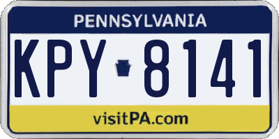 PA license plate KPY8141