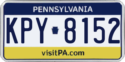 PA license plate KPY8152
