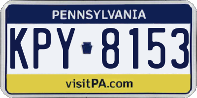 PA license plate KPY8153