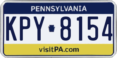 PA license plate KPY8154