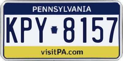 PA license plate KPY8157
