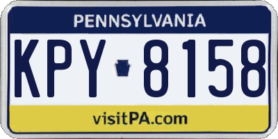 PA license plate KPY8158