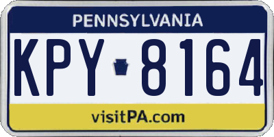 PA license plate KPY8164