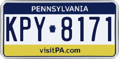 PA license plate KPY8171