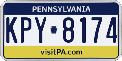 PA license plate KPY8174