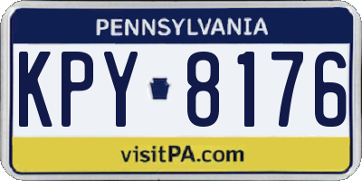 PA license plate KPY8176