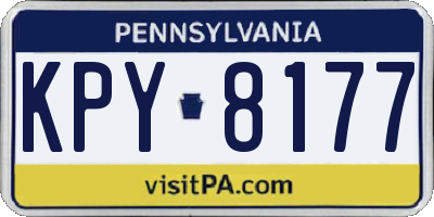 PA license plate KPY8177