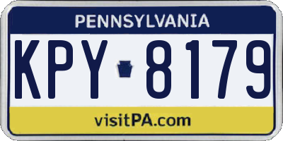 PA license plate KPY8179