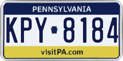 PA license plate KPY8184