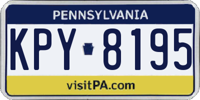 PA license plate KPY8195