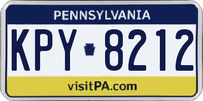 PA license plate KPY8212