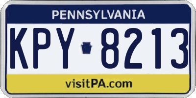 PA license plate KPY8213