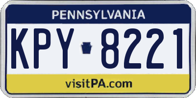 PA license plate KPY8221