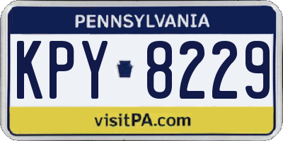 PA license plate KPY8229