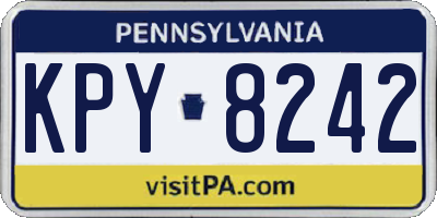 PA license plate KPY8242