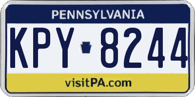 PA license plate KPY8244
