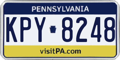 PA license plate KPY8248