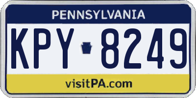 PA license plate KPY8249