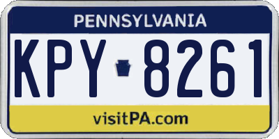 PA license plate KPY8261