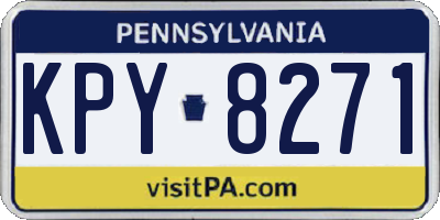 PA license plate KPY8271