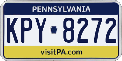 PA license plate KPY8272