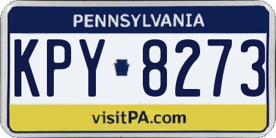 PA license plate KPY8273
