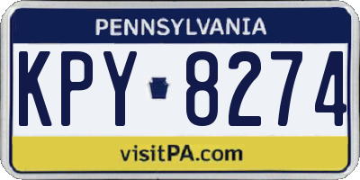 PA license plate KPY8274